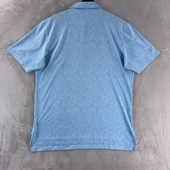 Peter Millar Summer Comfort Polo Shirt Mens Size Medium Blue Golf Club Logo - Picture 4 of 5